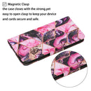For Samsung Galaxy A22 4G Coloured Drawing Pattern Horizontal Flip PU Leather Case with Holder & Card Slots & Wallet & Lanyard(Purple Marble)