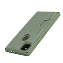 For Google Pixel 4a Armor Shockproof TPU + PC Hard Case with Card Slot Holder(Green)