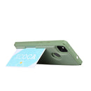 For Google Pixel 4a Armor Shockproof TPU + PC Hard Case with Card Slot Holder(Green)