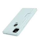 For Google Pixel 4a Armor Shockproof TPU + PC Hard Case with Card Slot Holder(Light Blue)