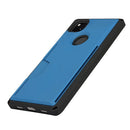 For Google Pixel 4a Armor Shockproof TPU + PC Hard Case with Card Slot Holder(Black Blue)
