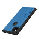 For Google Pixel 4a Armor Shockproof TPU + PC Hard Case with Card Slot Holder(Black Blue)
