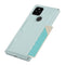 For Google Pixel 4a 5G Armor Shockproof TPU + PC Hard Case with Card Slot Holder(Light Blue)