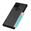 For Google Pixel 5 Armor Shockproof TPU + PC Hard Case with Card Slot Holder(Black)