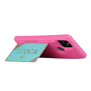 For Google Pixel 5 Armor Shockproof TPU + PC Hard Case with Card Slot Holder(Rose Red)