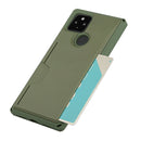 For Google Pixel 5 Armor Shockproof TPU + PC Hard Case with Card Slot Holder(Green)