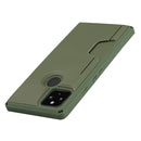 For Google Pixel 5 Armor Shockproof TPU + PC Hard Case with Card Slot Holder(Green)