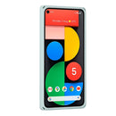 For Google Pixel 5 Armor Shockproof TPU + PC Hard Case with Card Slot Holder(Light Blue)