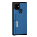 For Google Pixel 5 Armor Shockproof TPU + PC Hard Case with Card Slot Holder(Black Blue)
