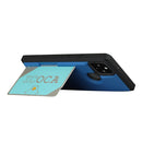For Google Pixel 5 Armor Shockproof TPU + PC Hard Case with Card Slot Holder(Black Blue)