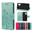 For Samsung Galaxy A32 4G Butterfly Flower Pattern Horizontal Flip Leather Case with Holder & Card Slots & Wallet(Green)