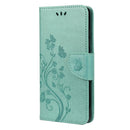 For Samsung Galaxy A32 4G Butterfly Flower Pattern Horizontal Flip Leather Case with Holder & Card Slots & Wallet(Green)