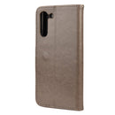 For Samsung Galaxy S21 FE Butterfly Flower Pattern Horizontal Flip Leather Case with Holder & Card Slots & Wallet(Grey)
