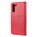 For Samsung Galaxy S21 FE Butterfly Flower Pattern Horizontal Flip Leather Case with Holder & Card Slots & Wallet(Red)