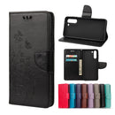 For Samsung Galaxy S21 FE Butterfly Flower Pattern Horizontal Flip Leather Case with Holder & Card Slots & Wallet(Black)