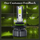 P1 9006 1 Pair 9V-36V / 36W / 6000LM IP68 Green Lime Light Waterproof Car LED Headlight