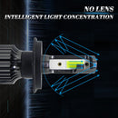 P1 H4 1 Pair 9V-36V / 36W / 6000LM IP68 Green Lime Light Waterproof Car LED Headlight