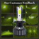 P1 H7 1 Pair 9V-36V / 36W / 6000LM IP68 Green Lime Light Waterproof Car LED Headlight