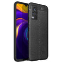 For vivo V21 Litchi Texture TPU Shockproof Case(Black)