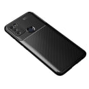 For Motorola Moto G50 Carbon Fiber Texture Shockproof TPU Case(Black)