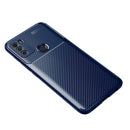 For Motorola Moto G50 Carbon Fiber Texture Shockproof TPU Case(Blue)