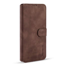 For Samsung Galaxy S21 FE DG.MING Retro Oil Side Horizontal Flip Leather Case with Holder & Card Slots & Wallet(Coffee)