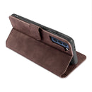 For Samsung Galaxy S21 FE DG.MING Retro Oil Side Horizontal Flip Leather Case with Holder & Card Slots & Wallet(Coffee)