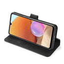 For Samsung Galaxy A32 4G DG.MING Retro Oil Side Horizontal Flip Leather Case with Holder & Card Slots & Wallet(Black)