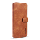 For Samsung Galaxy A32 4G DG.MING Retro Oil Side Horizontal Flip Leather Case with Holder & Card Slots & Wallet(Brown)
