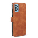 For Samsung Galaxy A32 4G DG.MING Retro Oil Side Horizontal Flip Leather Case with Holder & Card Slots & Wallet(Brown)