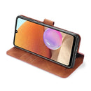 For Samsung Galaxy A32 4G DG.MING Retro Oil Side Horizontal Flip Leather Case with Holder & Card Slots & Wallet(Brown)