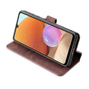 For Samsung Galaxy A32 4G DG.MING Retro Oil Side Horizontal Flip Leather Case with Holder & Card Slots & Wallet(Coffee)
