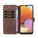 For Samsung Galaxy A32 4G DG.MING Retro Oil Side Horizontal Flip Leather Case with Holder & Card Slots & Wallet(Coffee)