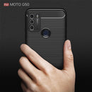For Motorola Moto G50 Brushed Texture Carbon Fiber TPU Case(Black)