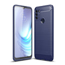 For Motorola Moto G50 Brushed Texture Carbon Fiber TPU Case(Blue)