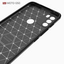 For Motorola Moto G50 Brushed Texture Carbon Fiber TPU Case(Blue)