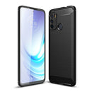For Motorola Moto G60 Brushed Texture Carbon Fiber TPU Case(Black)