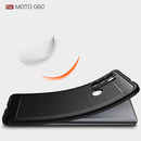 For Motorola Moto G60 Brushed Texture Carbon Fiber TPU Case(Black)