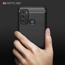 For Motorola Moto G60 Brushed Texture Carbon Fiber TPU Case(Black)