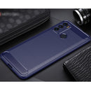 For Motorola Moto G60 Brushed Texture Carbon Fiber TPU Case(Blue)