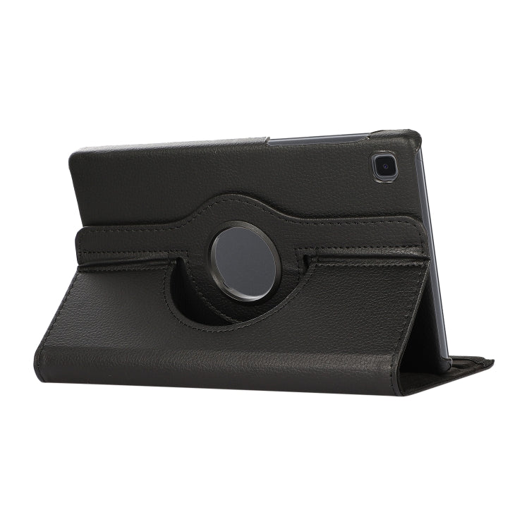 For Samsung Galaxy A7 Lite T220 360 Degree Rotation Litchi Texture Flip Leather Case with Holder(Black)