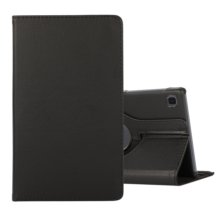 For Samsung Galaxy A7 Lite T220 360 Degree Rotation Litchi Texture Flip Leather Case with Holder(Black)