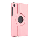 For Samsung Galaxy A7 Lite T220 360 Degree Rotation Litchi Texture Flip Leather Case with Holder(Pink)
