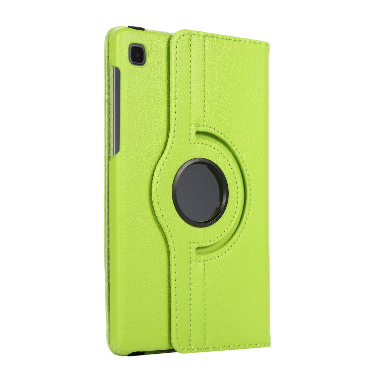 For Samsung Galaxy A7 Lite T220 360 Degree Rotation Litchi Texture Flip Leather Case with Holder(Green)