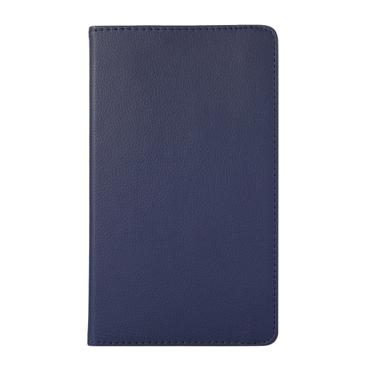 For Samsung Galaxy A7 Lite T220 360 Degree Rotation Litchi Texture Flip Leather Case with Holder(Blue)