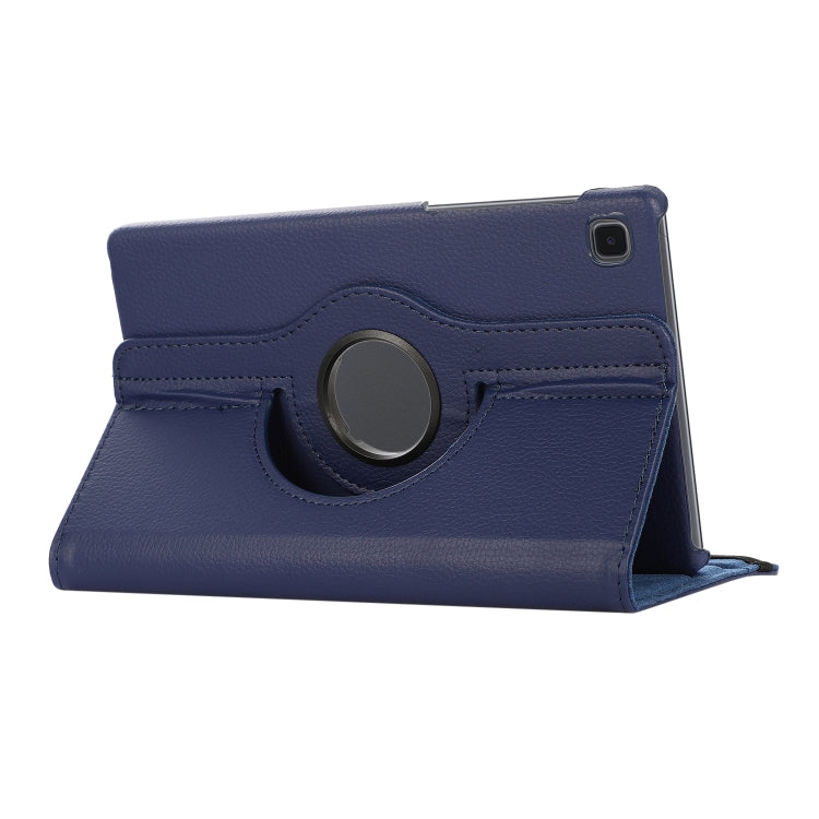 For Samsung Galaxy A7 Lite T220 360 Degree Rotation Litchi Texture Flip Leather Case with Holder(Blue)
