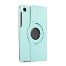 For Samsung Galaxy A7 Lite T220 360 Degree Rotation Litchi Texture Flip Leather Case with Holder(Sky Blue)