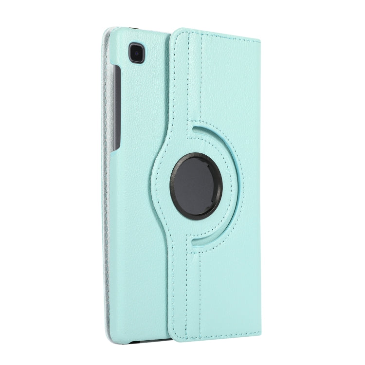 For Samsung Galaxy A7 Lite T220 360 Degree Rotation Litchi Texture Flip Leather Case with Holder(Sky Blue)