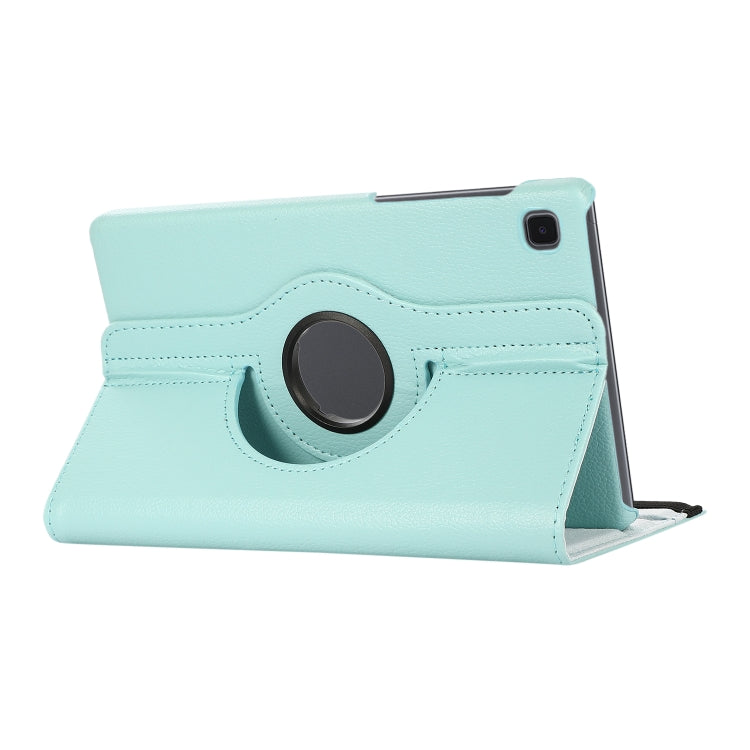 For Samsung Galaxy A7 Lite T220 360 Degree Rotation Litchi Texture Flip Leather Case with Holder(Sky Blue)