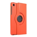 For Samsung Galaxy A7 Lite T220 360 Degree Rotation Litchi Texture Flip Leather Case with Holder(Orange)